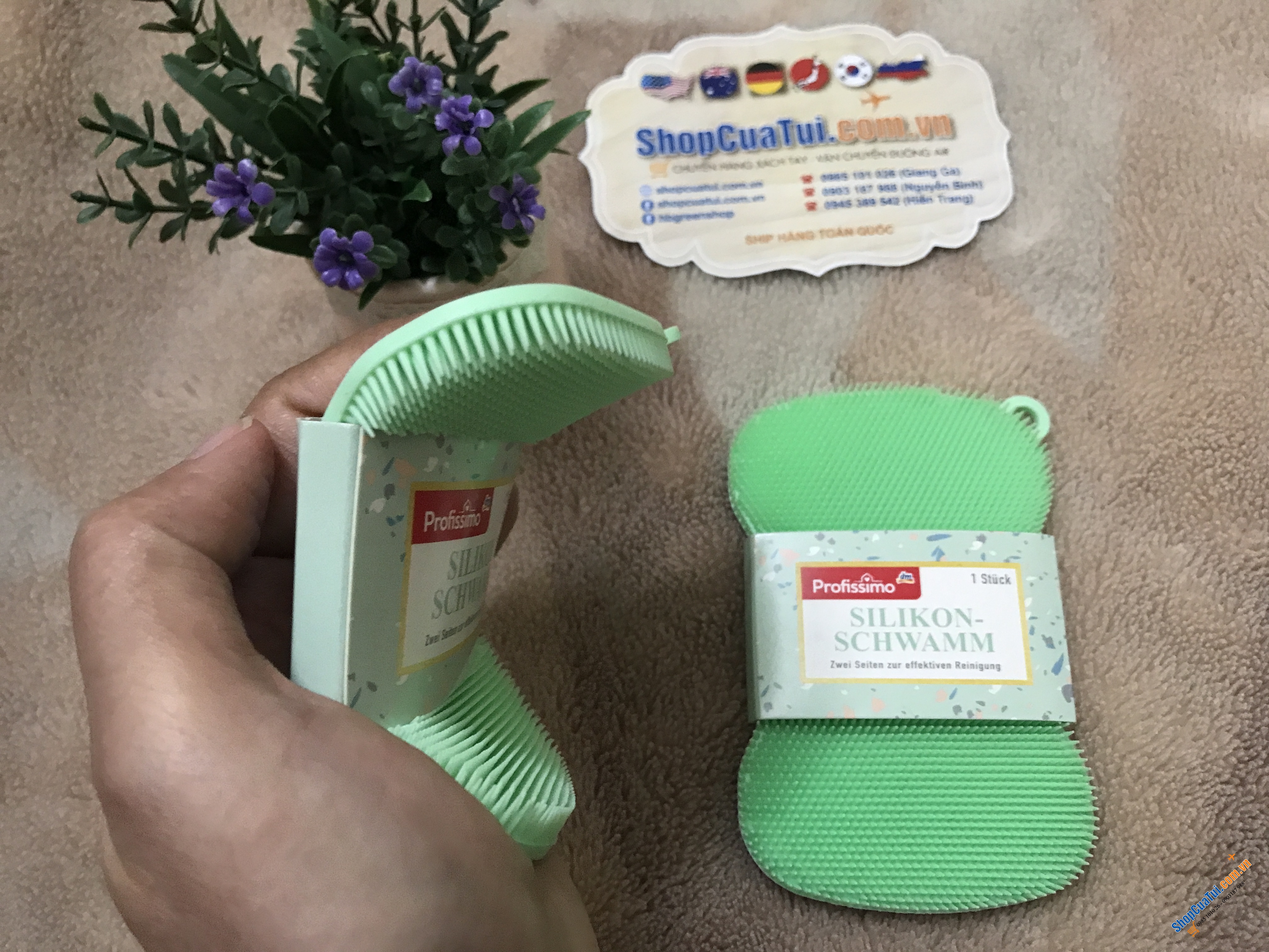 Miếng rửa bát 2 mặt Silicon Profissimo Đức.