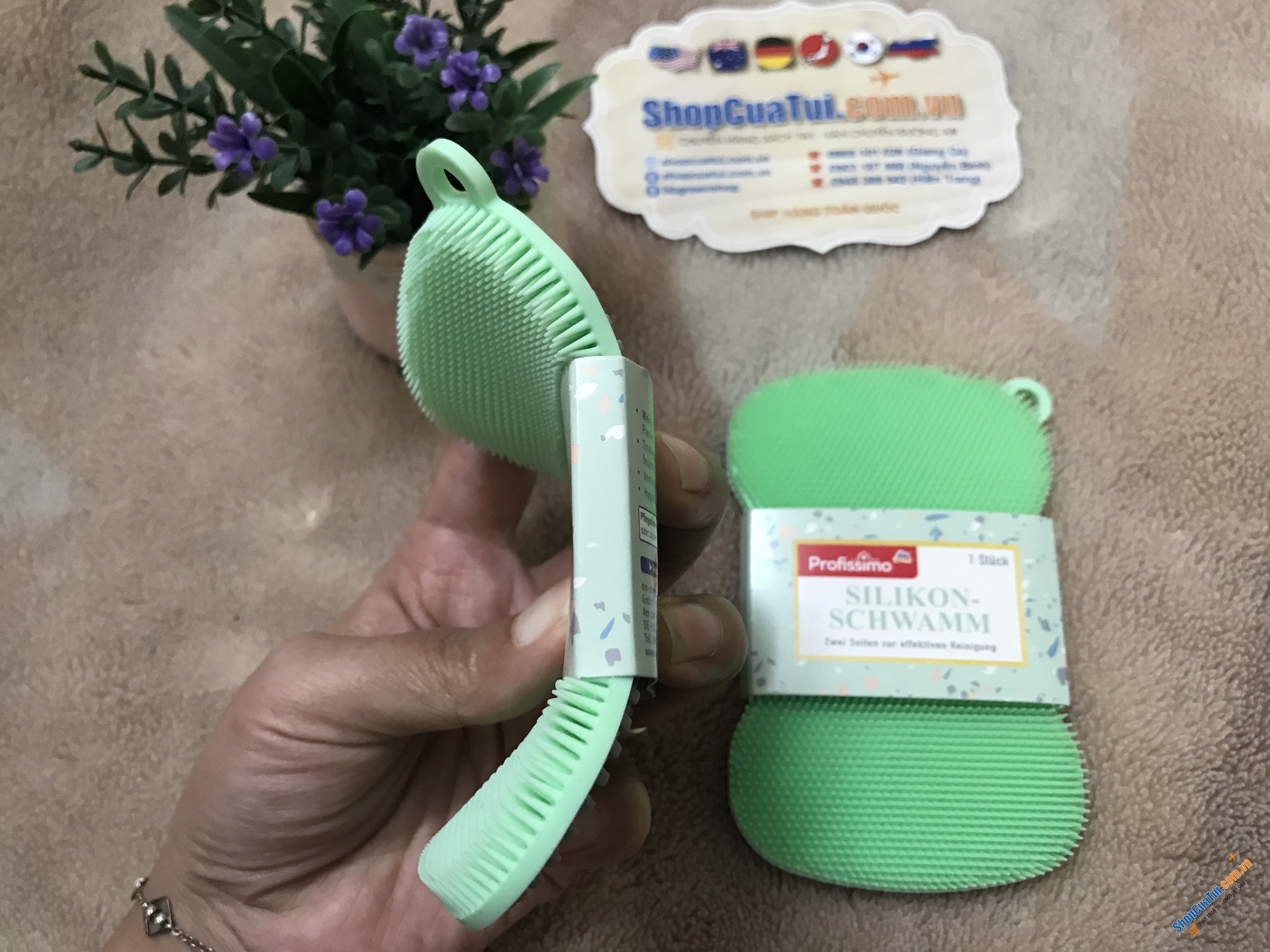 Miếng rửa bát 2 mặt Silicon Profissimo Đức.