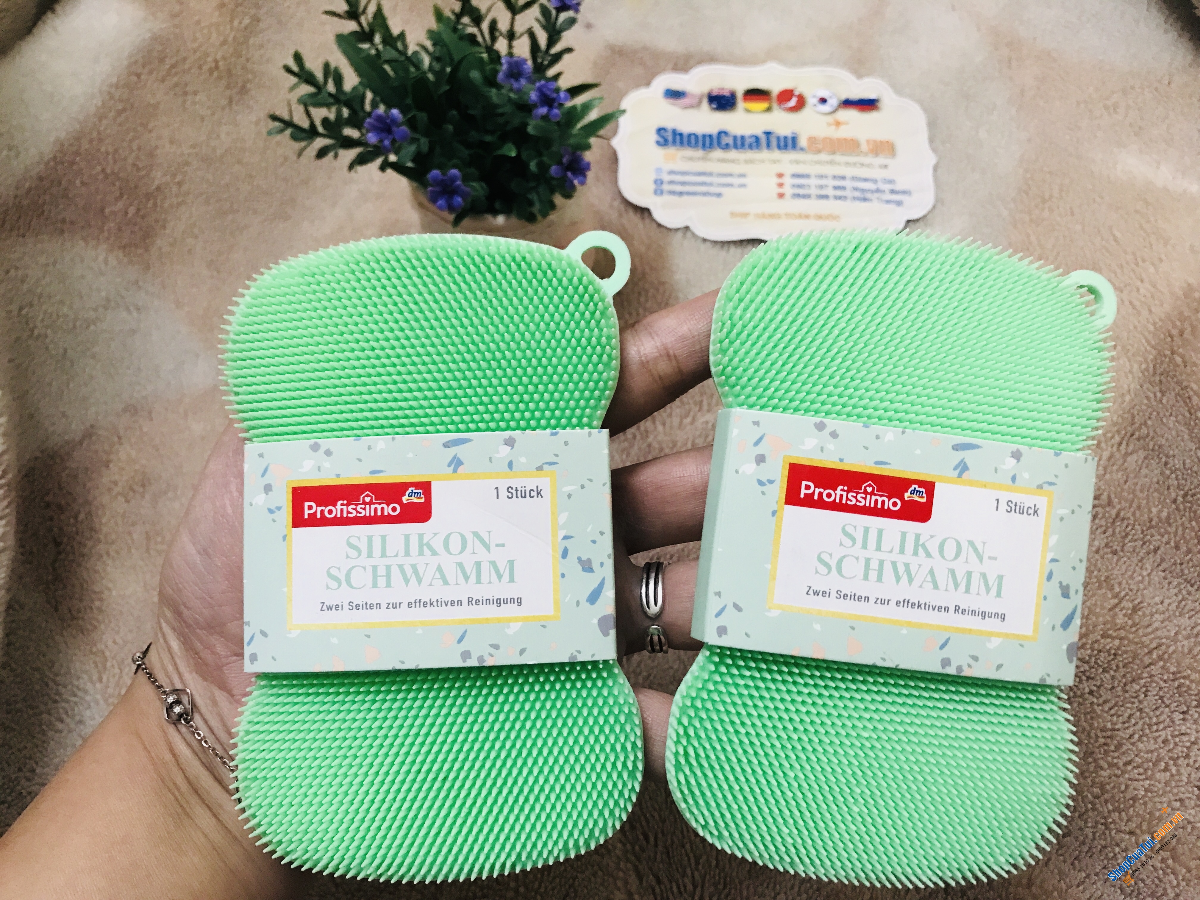 Miếng rửa bát 2 mặt Silicon Profissimo Đức.