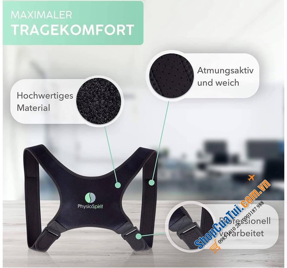 ĐAI CHỐNG GÙ - CỐ ĐỊNH LƯNG PHYSIOSPIRIT.