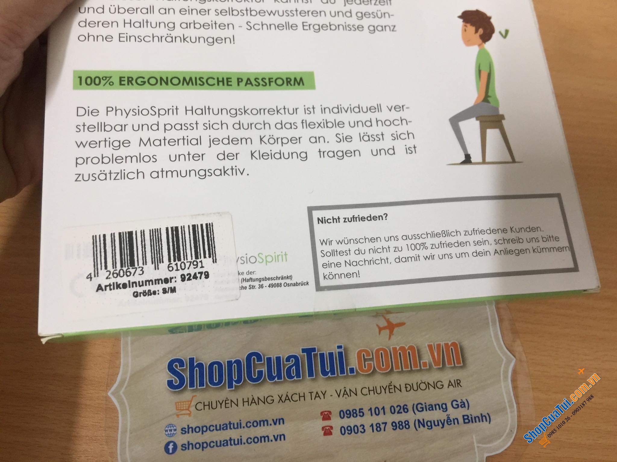 ĐAI CHỐNG GÙ - CỐ ĐỊNH LƯNG PHYSIOSPIRIT.