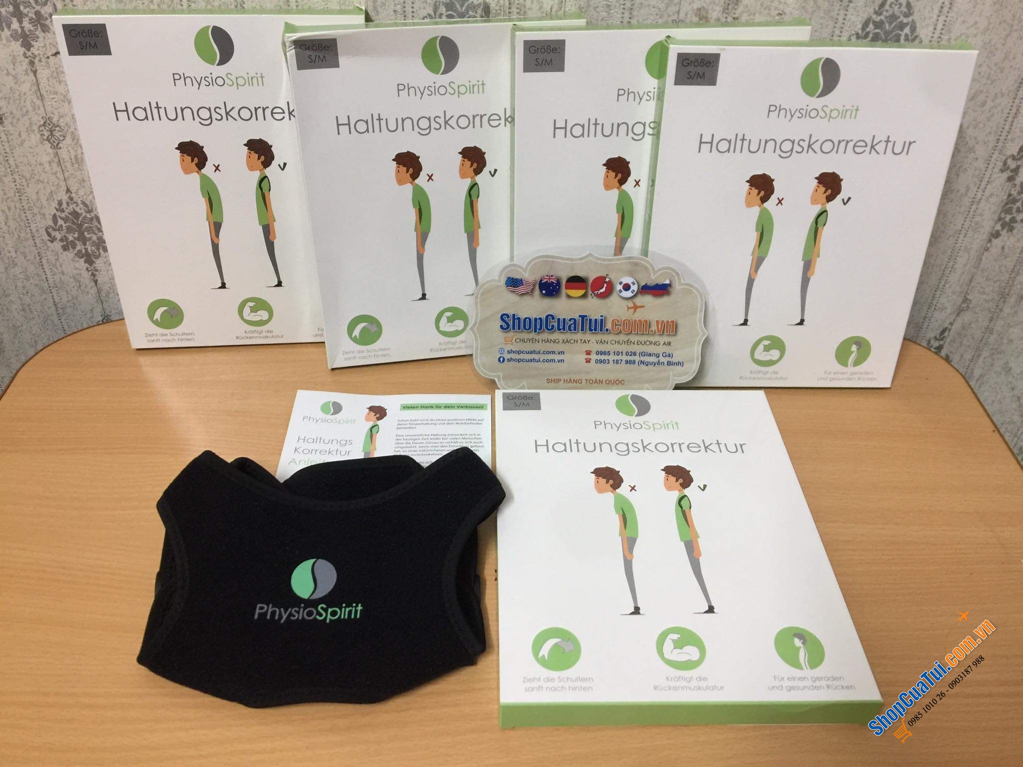 ĐAI CHỐNG GÙ - CỐ ĐỊNH LƯNG PHYSIOSPIRIT.