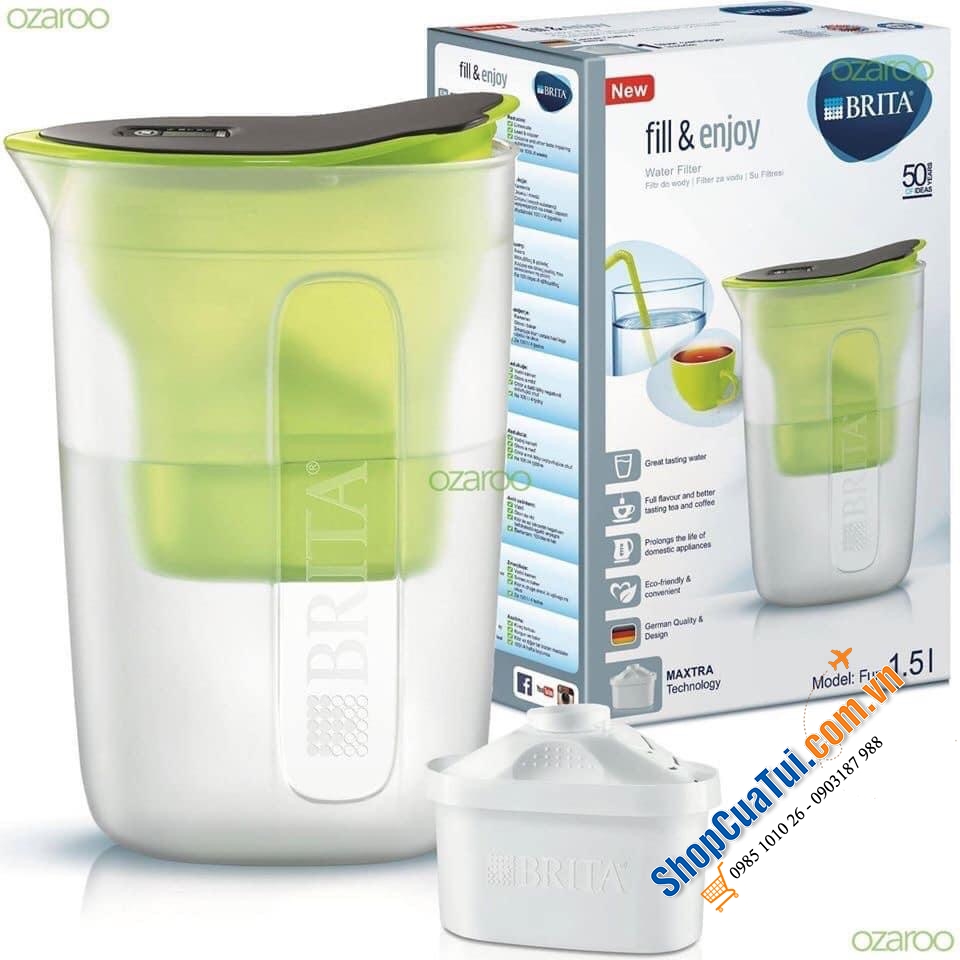 BÌNH LỌC NƯỚC BTITA 1,5L- Uống nước với bình lọc BRITA thực sự ngon ngọt, vị thanh khiết tự nhiên trong lành nhất mà bạn luôn cảm nhận được