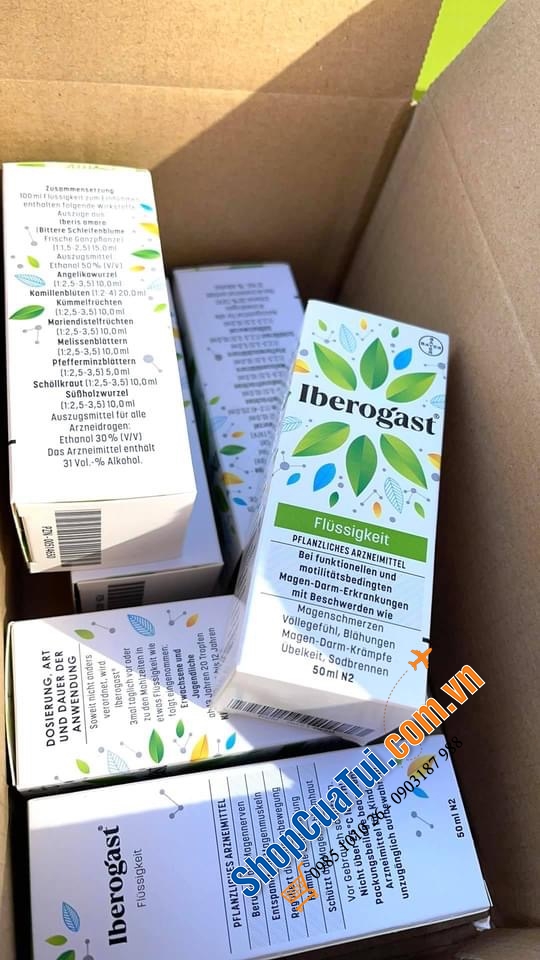 THUỐC IBEROGAST CHỮA VIÊM LOÉT DẠ DÀY, ĐẦY HƠI CHƯỚNG BỤNG- 100% từ thảo dược an toàn với sức khoẻ - 50ml.