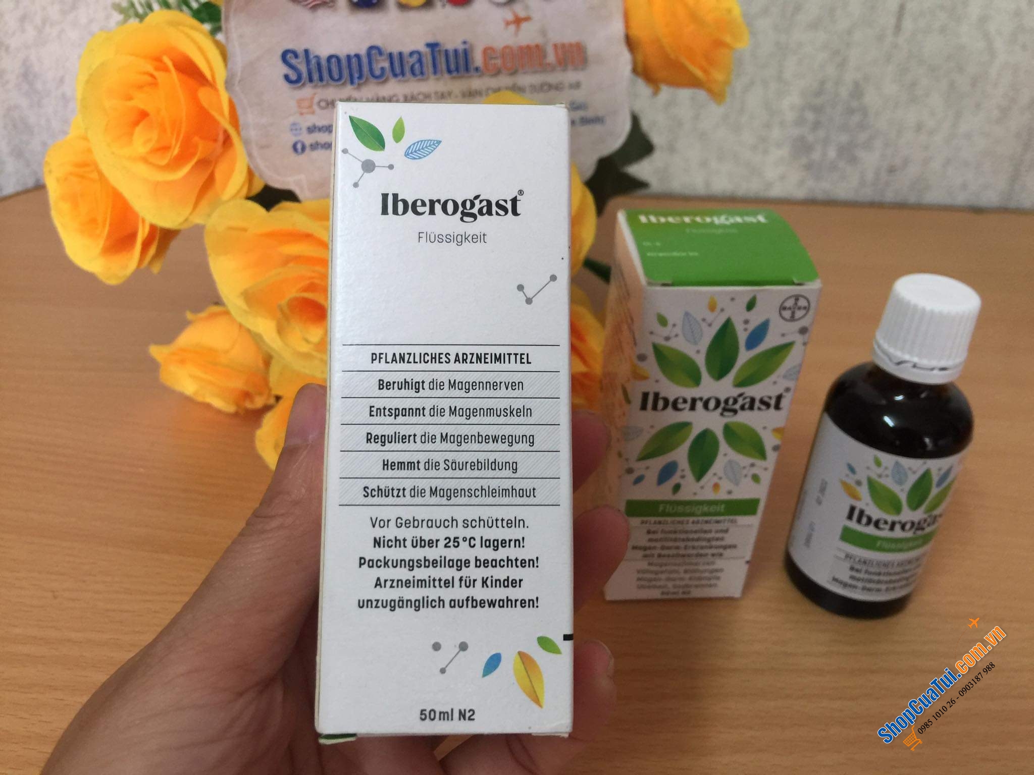 THUỐC IBEROGAST CHỮA VIÊM LOÉT DẠ DÀY, ĐẦY HƠI CHƯỚNG BỤNG- 100% từ thảo dược an toàn với sức khoẻ - 50ml.