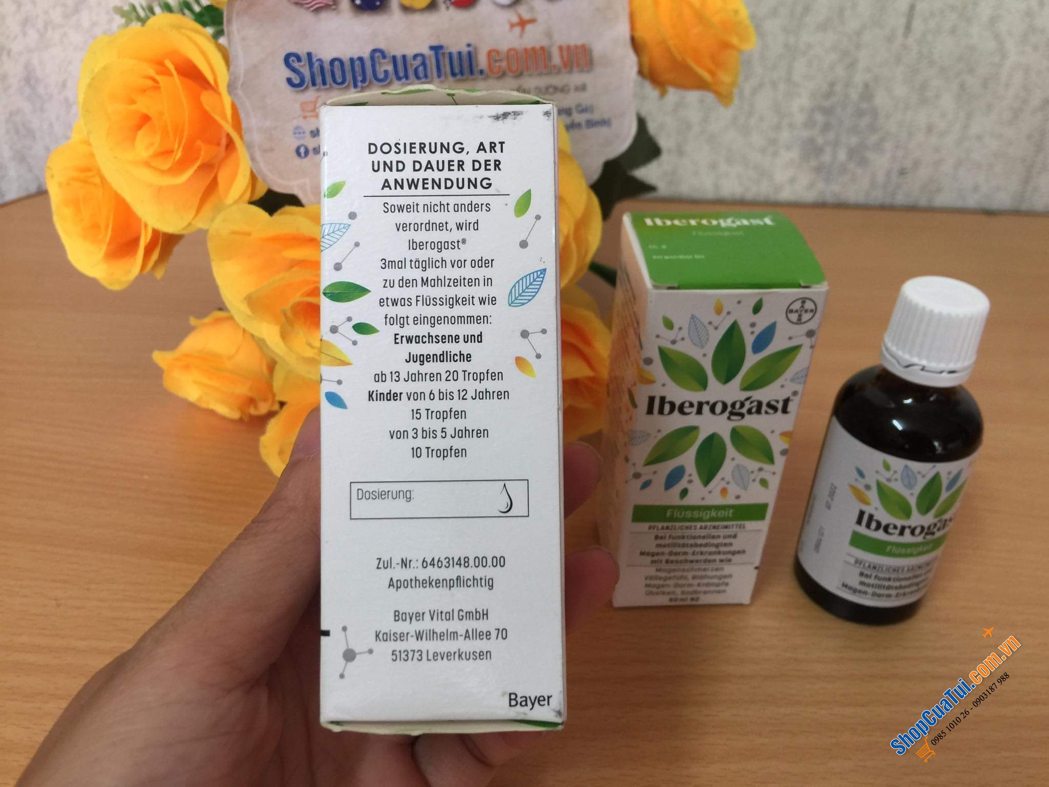 THUỐC IBEROGAST CHỮA VIÊM LOÉT DẠ DÀY, ĐẦY HƠI CHƯỚNG BỤNG- 100% từ thảo dược an toàn với sức khoẻ - 50ml.