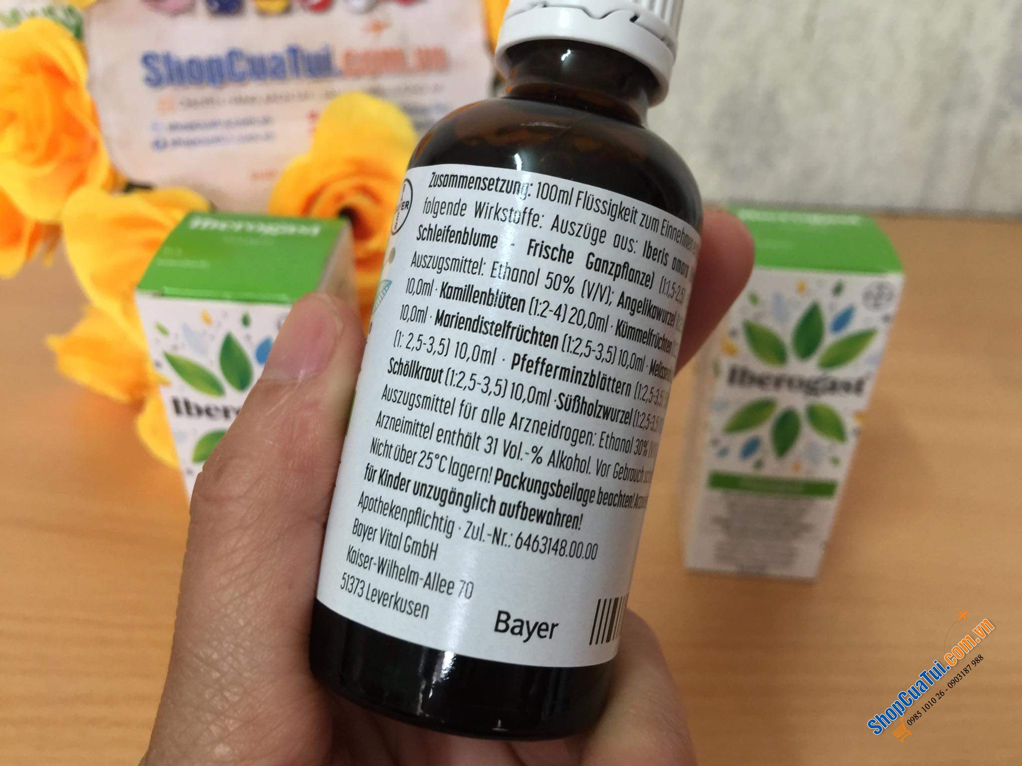 THUỐC IBEROGAST CHỮA VIÊM LOÉT DẠ DÀY, ĐẦY HƠI CHƯỚNG BỤNG- 100% từ thảo dược an toàn với sức khoẻ - 50ml.