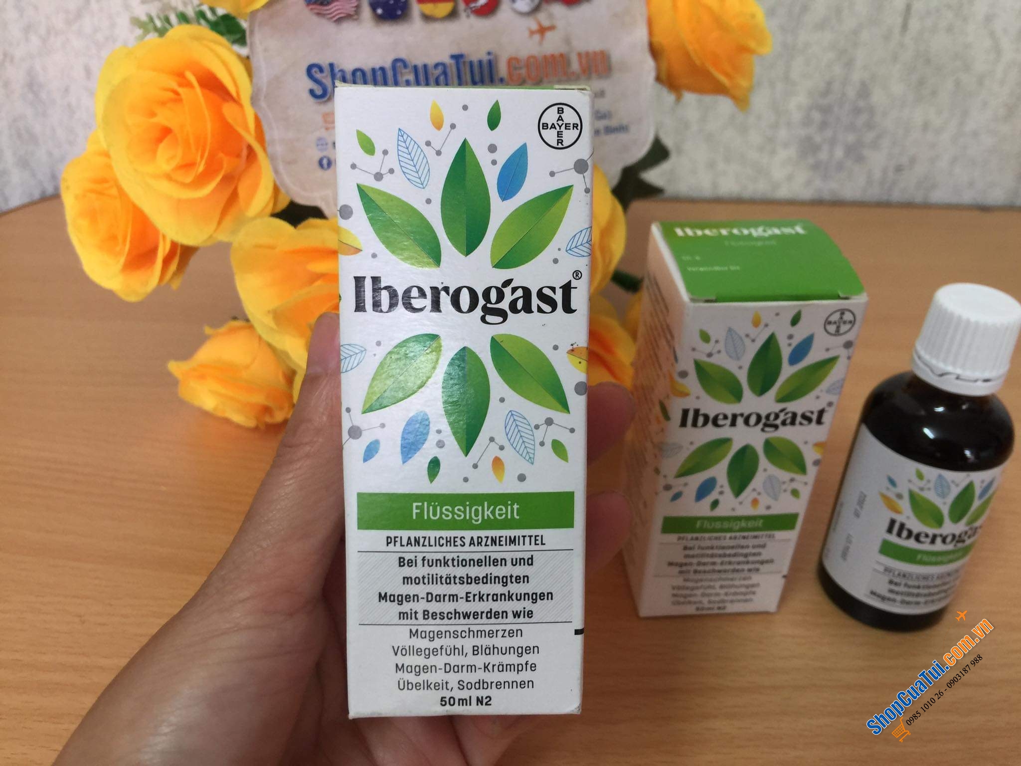 THUỐC IBEROGAST CHỮA VIÊM LOÉT DẠ DÀY, ĐẦY HƠI CHƯỚNG BỤNG- 100% từ thảo dược an toàn với sức khoẻ - 50ml.