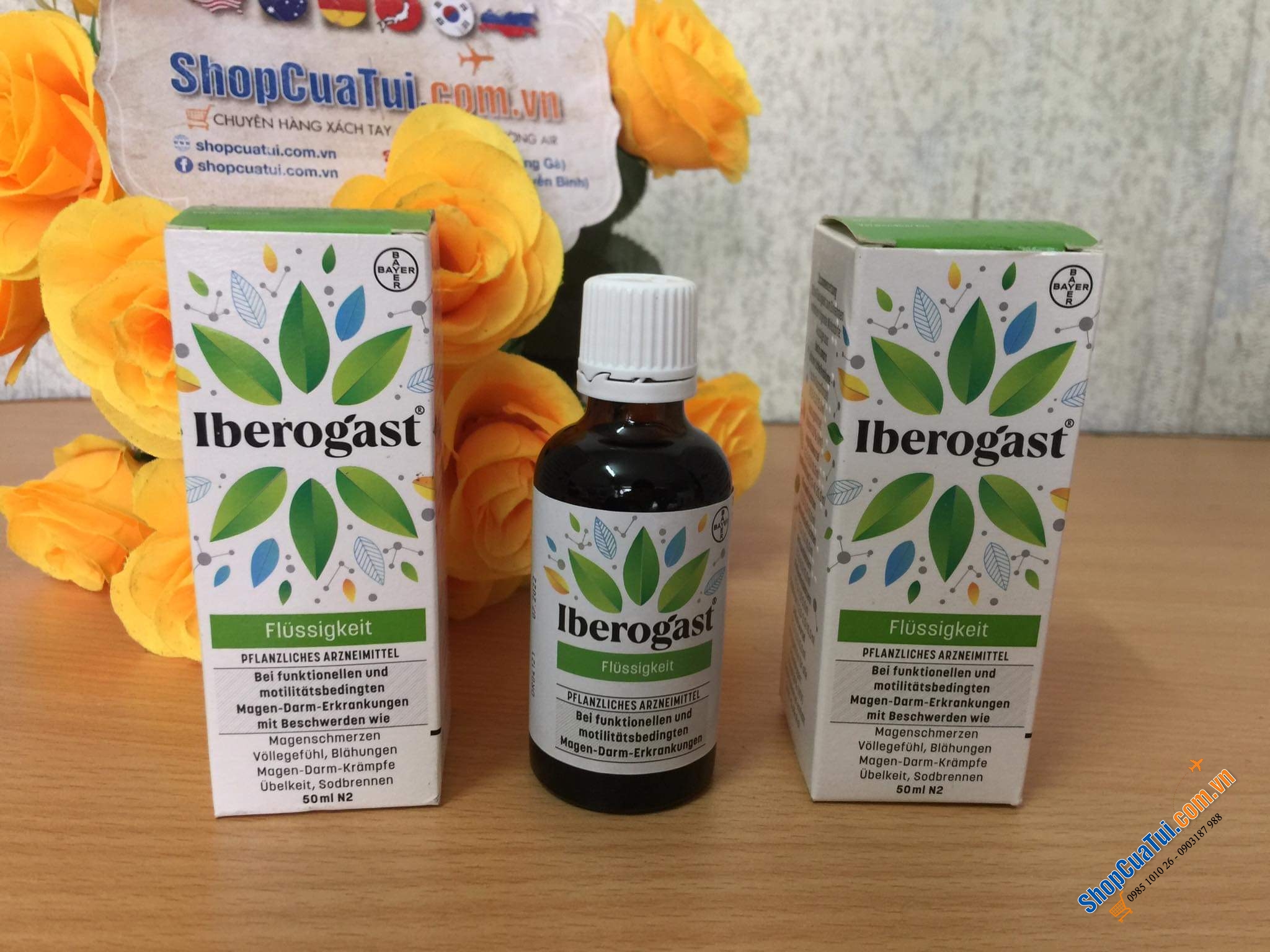 THUỐC IBEROGAST CHỮA VIÊM LOÉT DẠ DÀY, ĐẦY HƠI CHƯỚNG BỤNG- 100% từ thảo dược an toàn với sức khoẻ - 50ml.