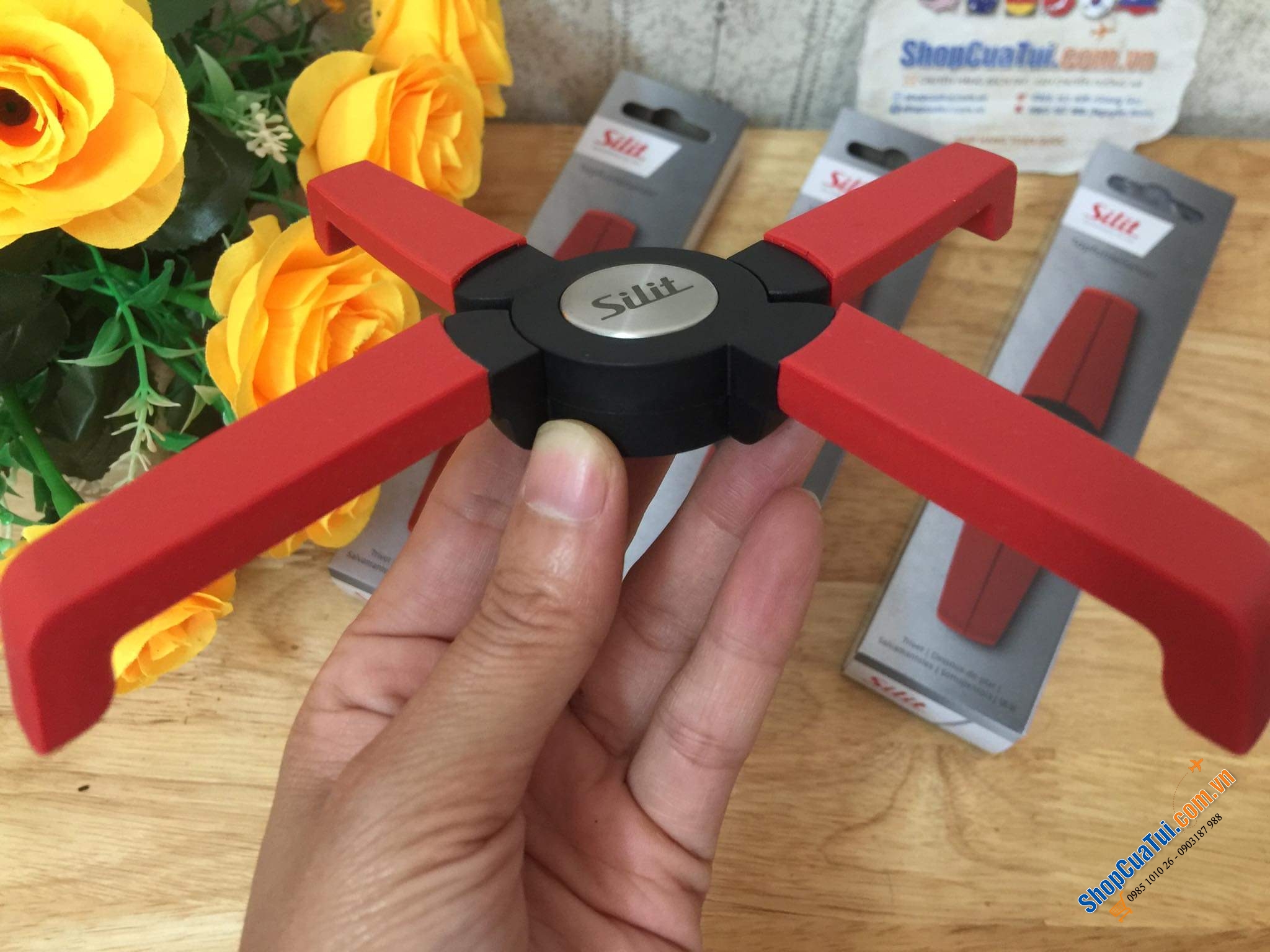 Lót nồi nam châm SILIT màu ĐỎ SIÊU ĐẸP.