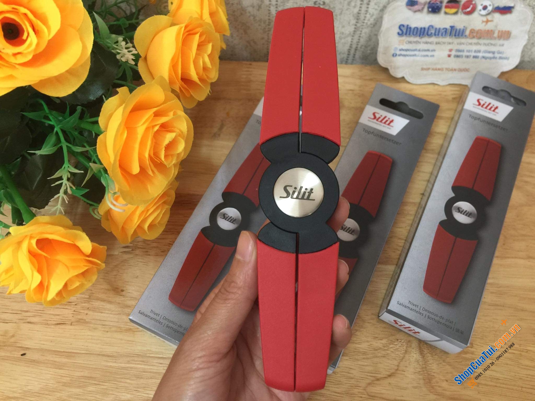 Lót nồi nam châm SILIT màu ĐỎ SIÊU ĐẸP.