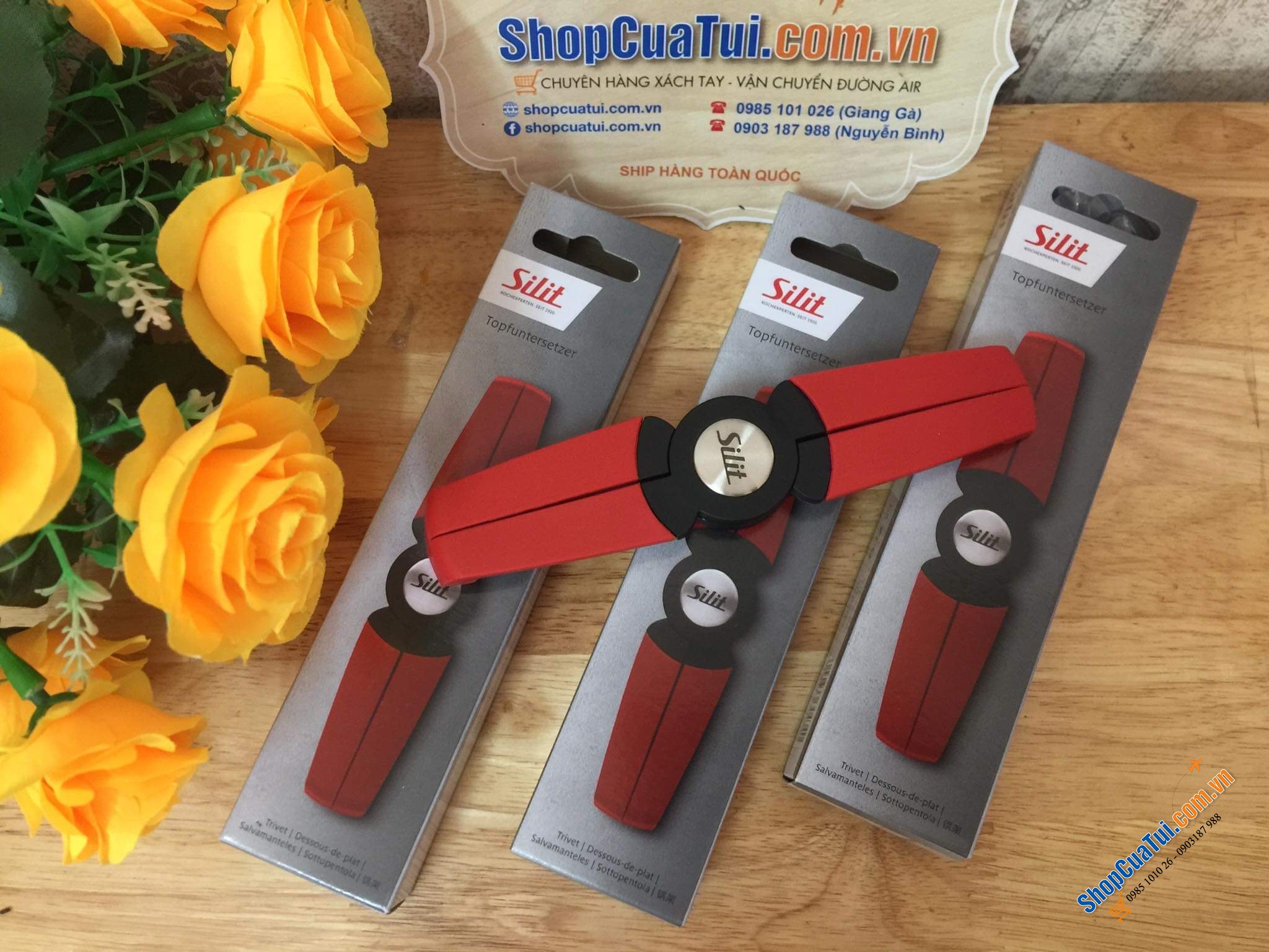 Lót nồi nam châm SILIT màu ĐỎ SIÊU ĐẸP.