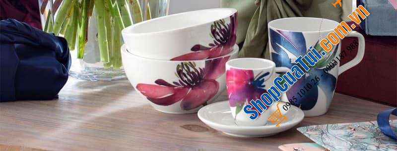 BÁT ĂN NGŨ CỐC, CHÁO SÚP, SALAT VILLROY BOCH ARTESANO FLOWER 600ml.
