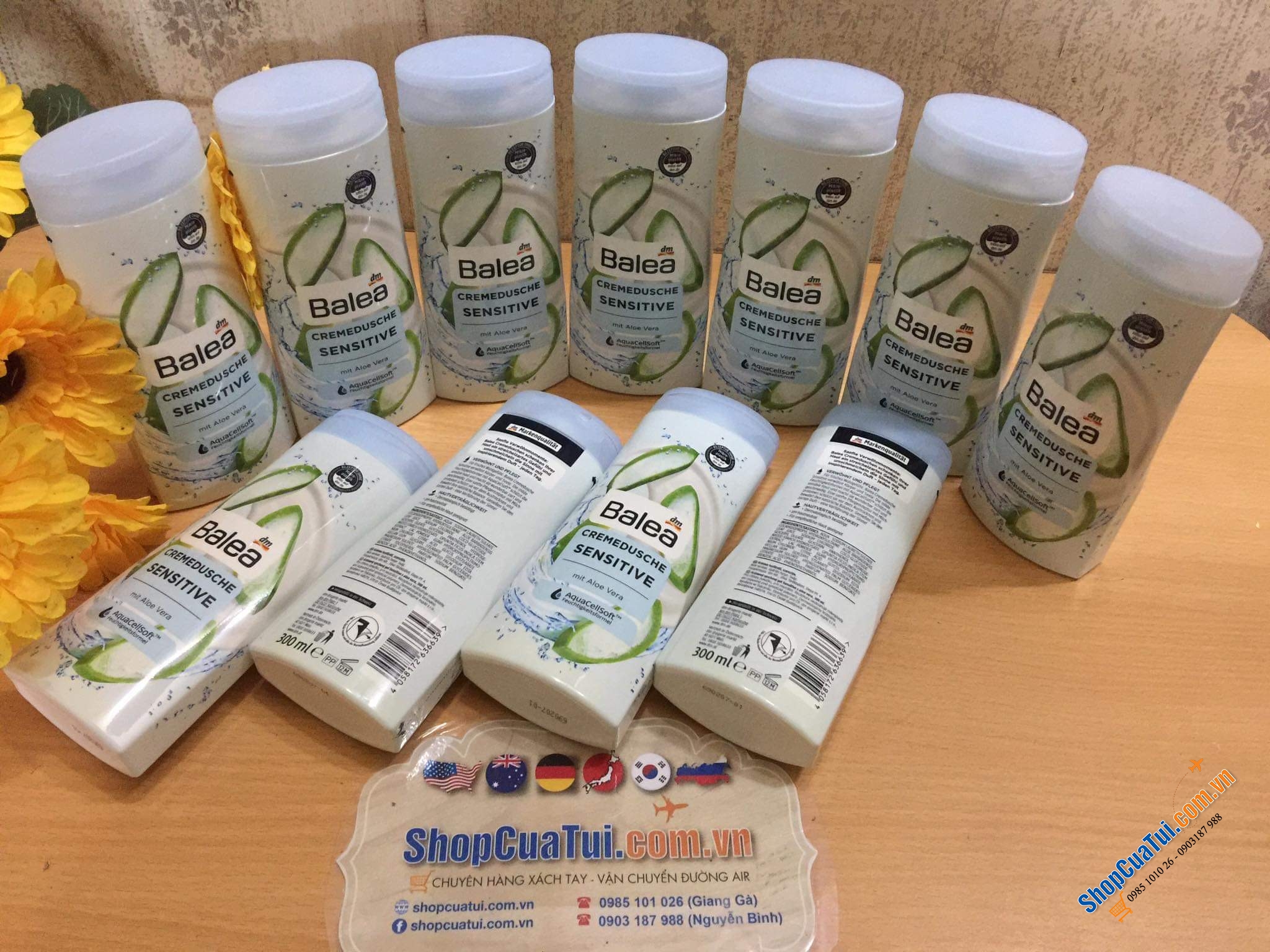 SỮA TẮM BALEA TINH CHẤT LÔ HỘI CỦA ĐỨC 300ml - dưỡng ẩm tuyệt vời, thành phần từ nha đam giúp làn da mịn màng mà không làm khô da