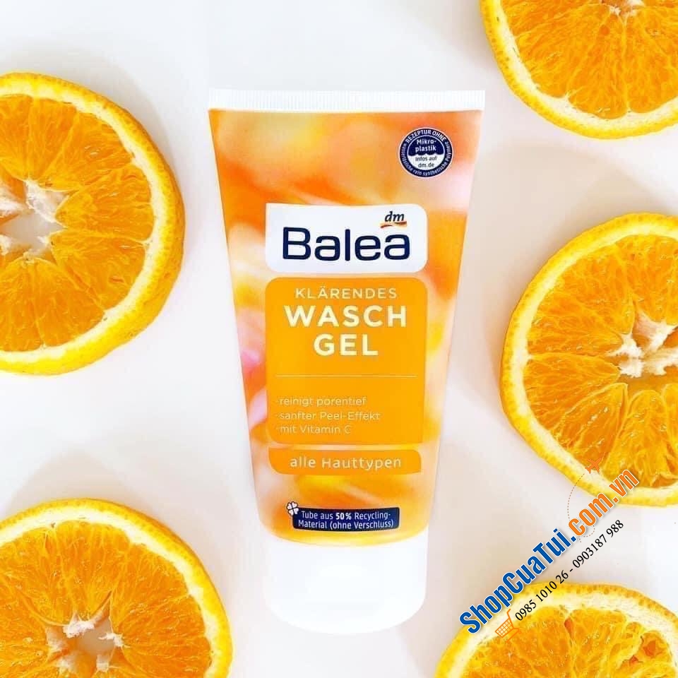 Sữa rửa mặt Balea Klarendes Waschgel cho mọi loại da với chiết xuất giàu vitamin C cùng công thức rửa sạch đặc biệt, giúp làm sạch mặt và thân thiện với da. - mẫu mới nhất