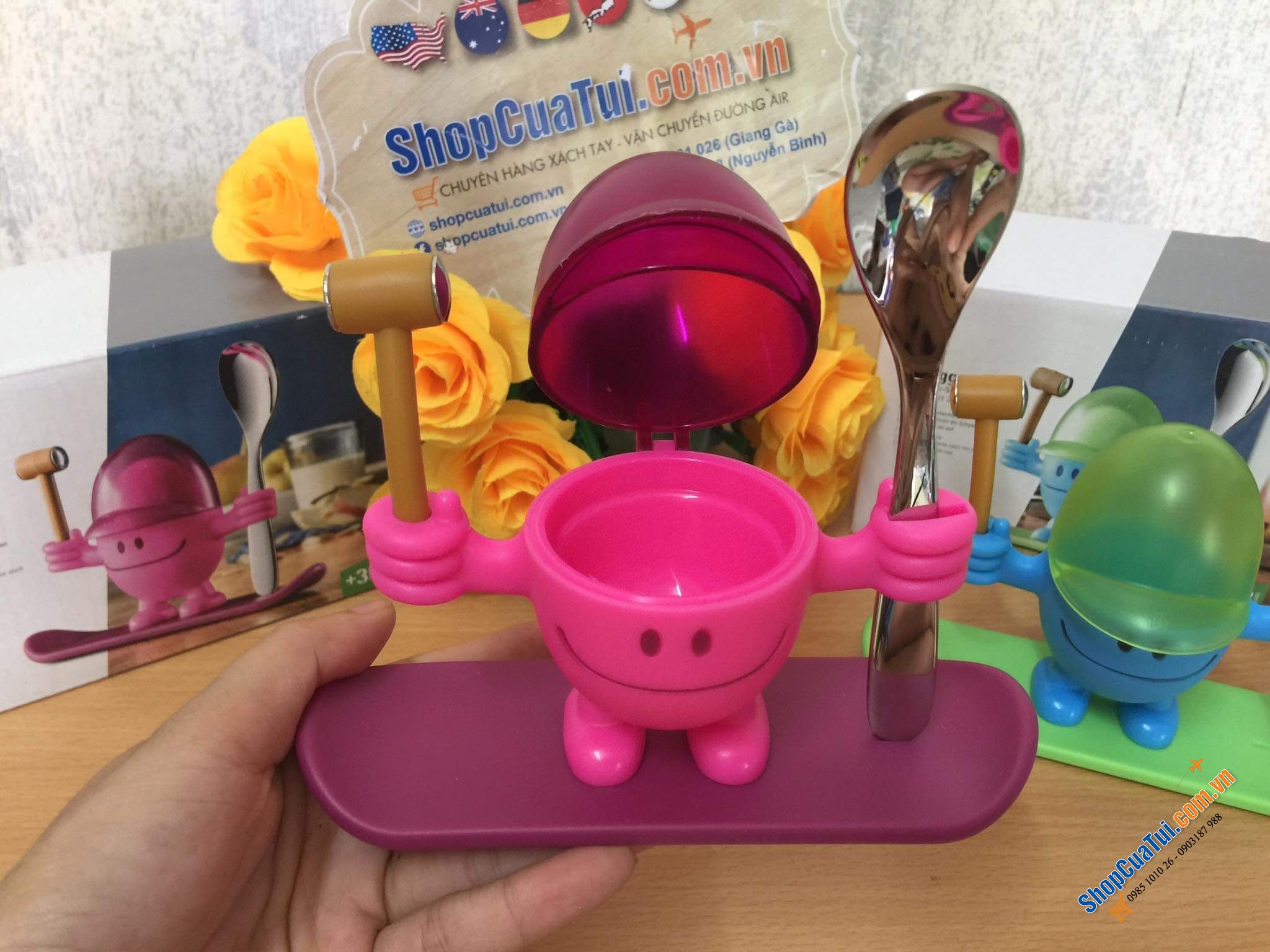 SET ĐỰNG TRỨNG LUỘC WMF KÈM BÚA ĐẬP