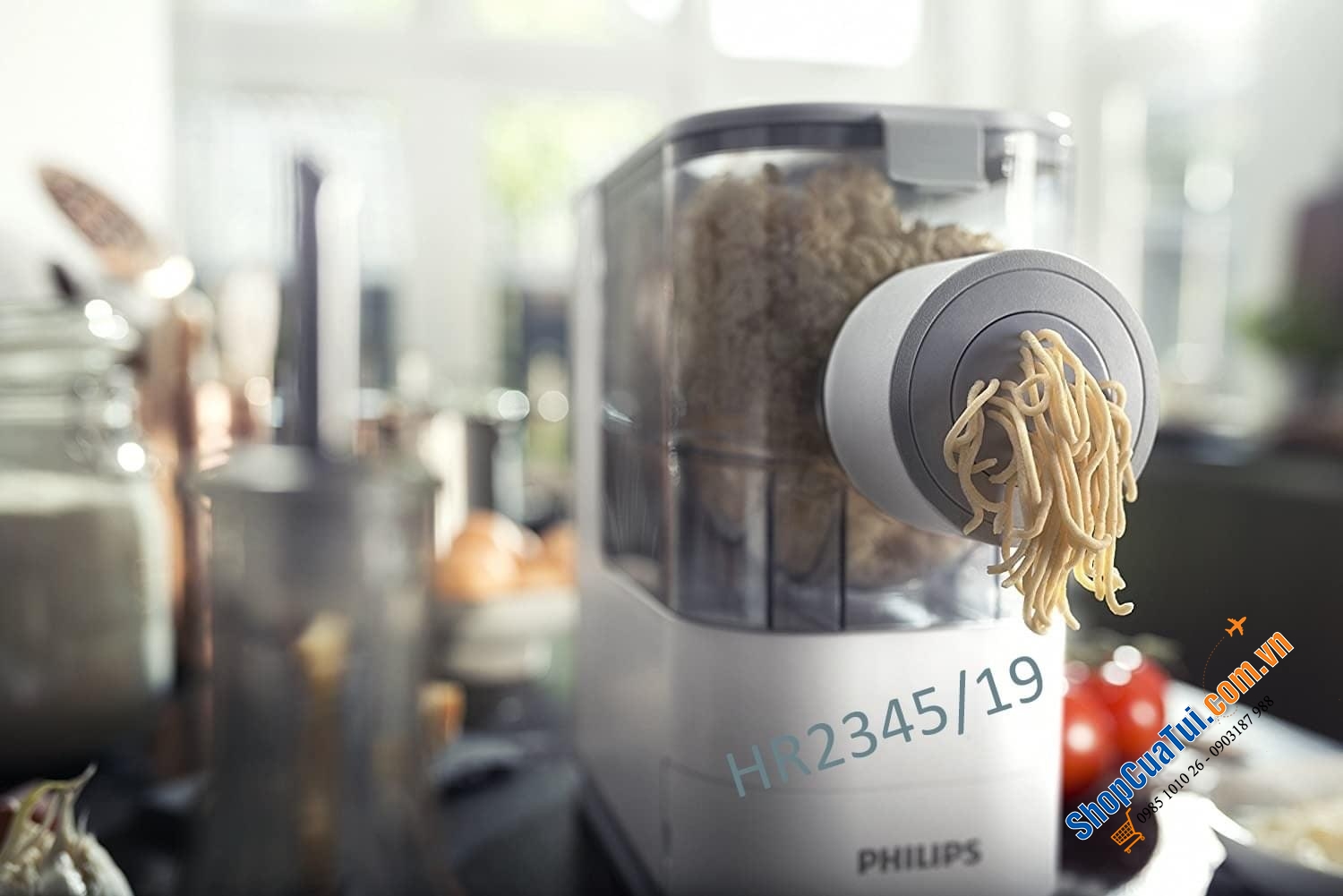 Máy Làm nui bún mì tại nhà đơn giản và sạch với Philips - Viva Collection Pasta and Noodle Maker HR2345/19