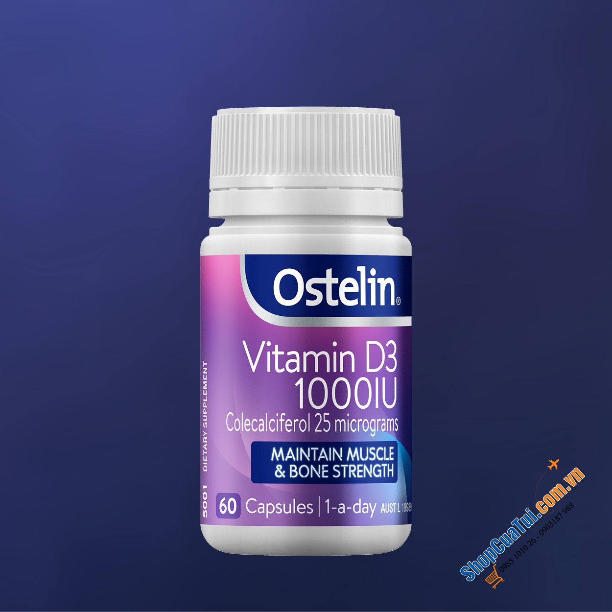 VIÊN UỐNG VITAMIN D3 OSTELIN 1000IU 60 viên