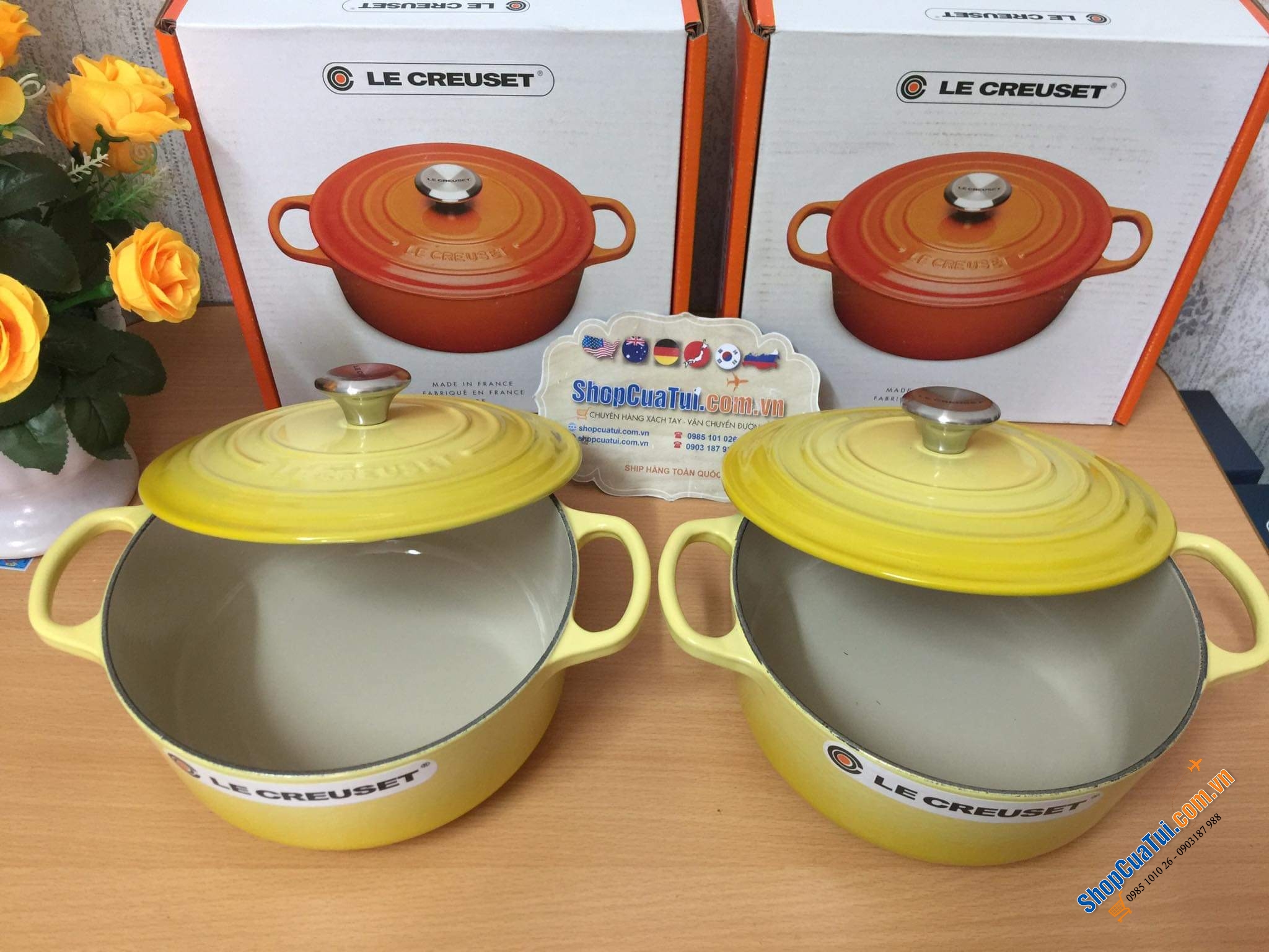 NỒI Le Creuset 20 cm màu VÀNG CHANH