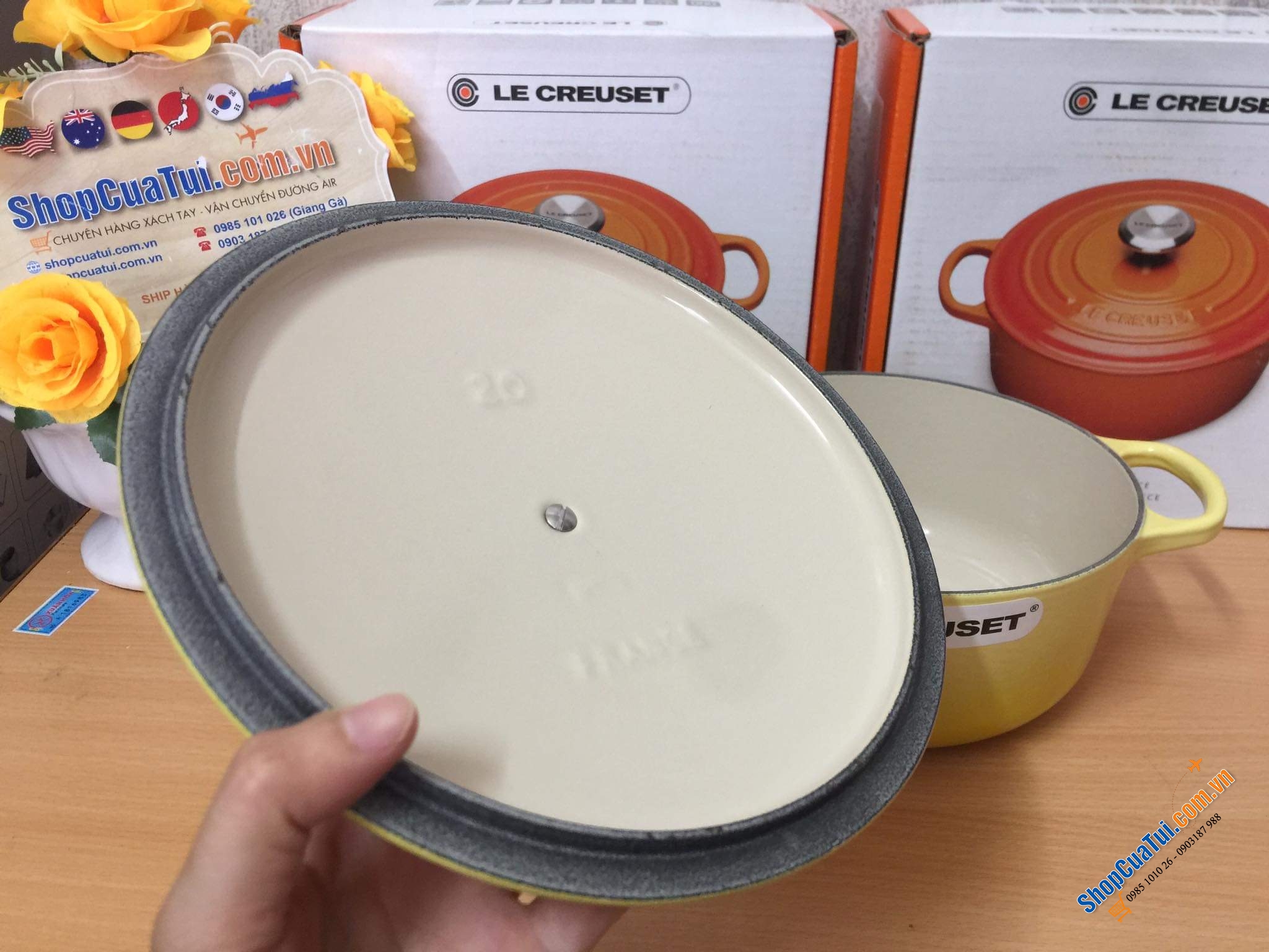 NỒI Le Creuset 20 cm màu VÀNG CHANH