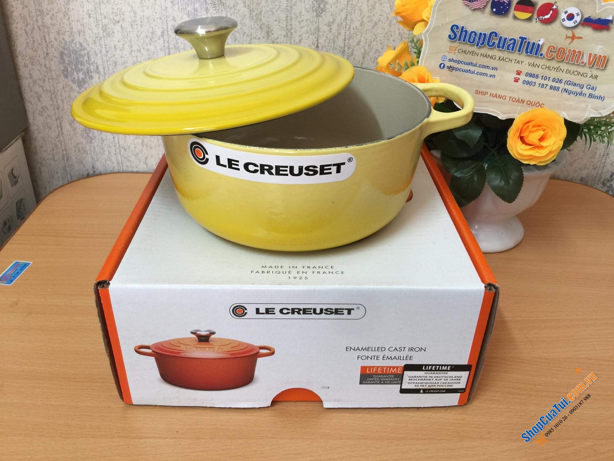NỒI Le Creuset 20 cm màu VÀNG CHANH