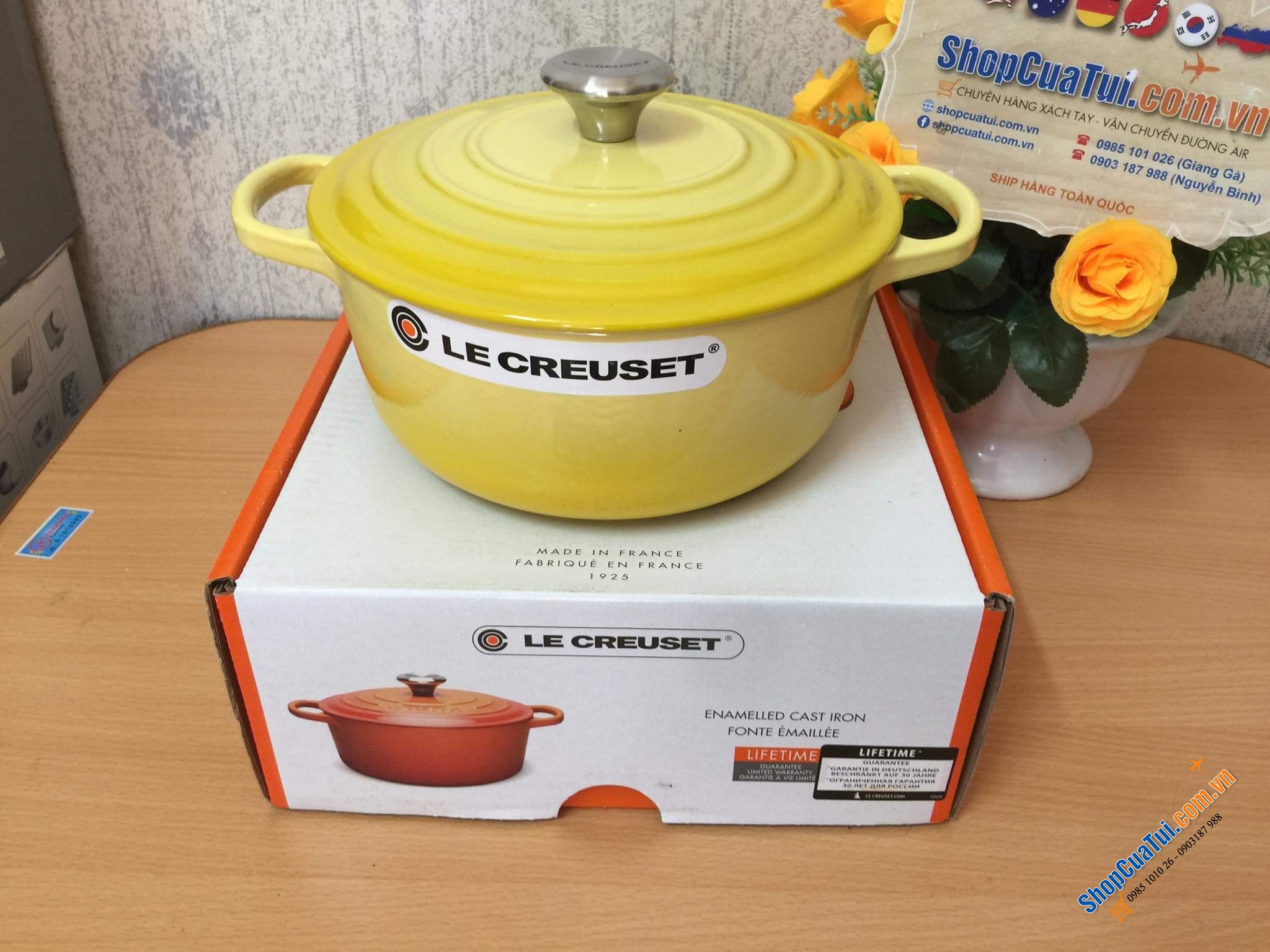 NỒI Le Creuset 20 cm màu VÀNG CHANH