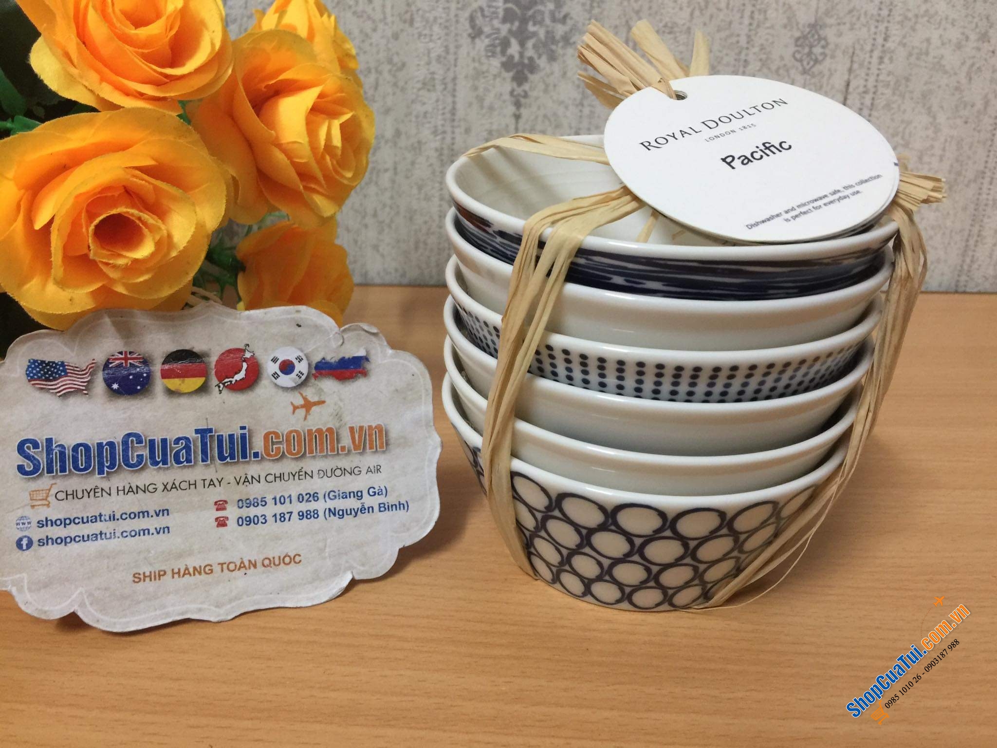Sét Tô Đĩa Bát ăn cơm thương hiệu Royal Doulton của UK từ năm 1815 - Mỗi bát là 1 sắc thái, 1 thiết kế, 1 nghệ thuật.