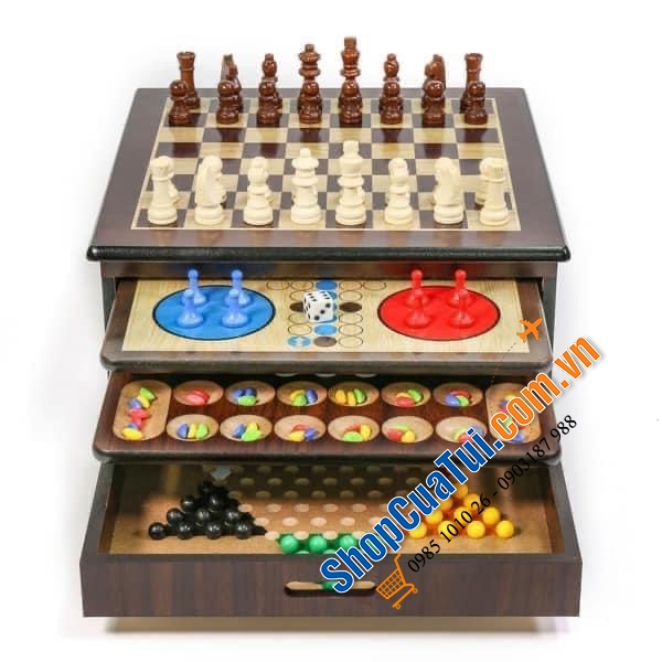 TRỌN BỘ ĐỒ CHƠI TÍCH HỢP BẰNG GỖ DELUXE SPIELHAUS.