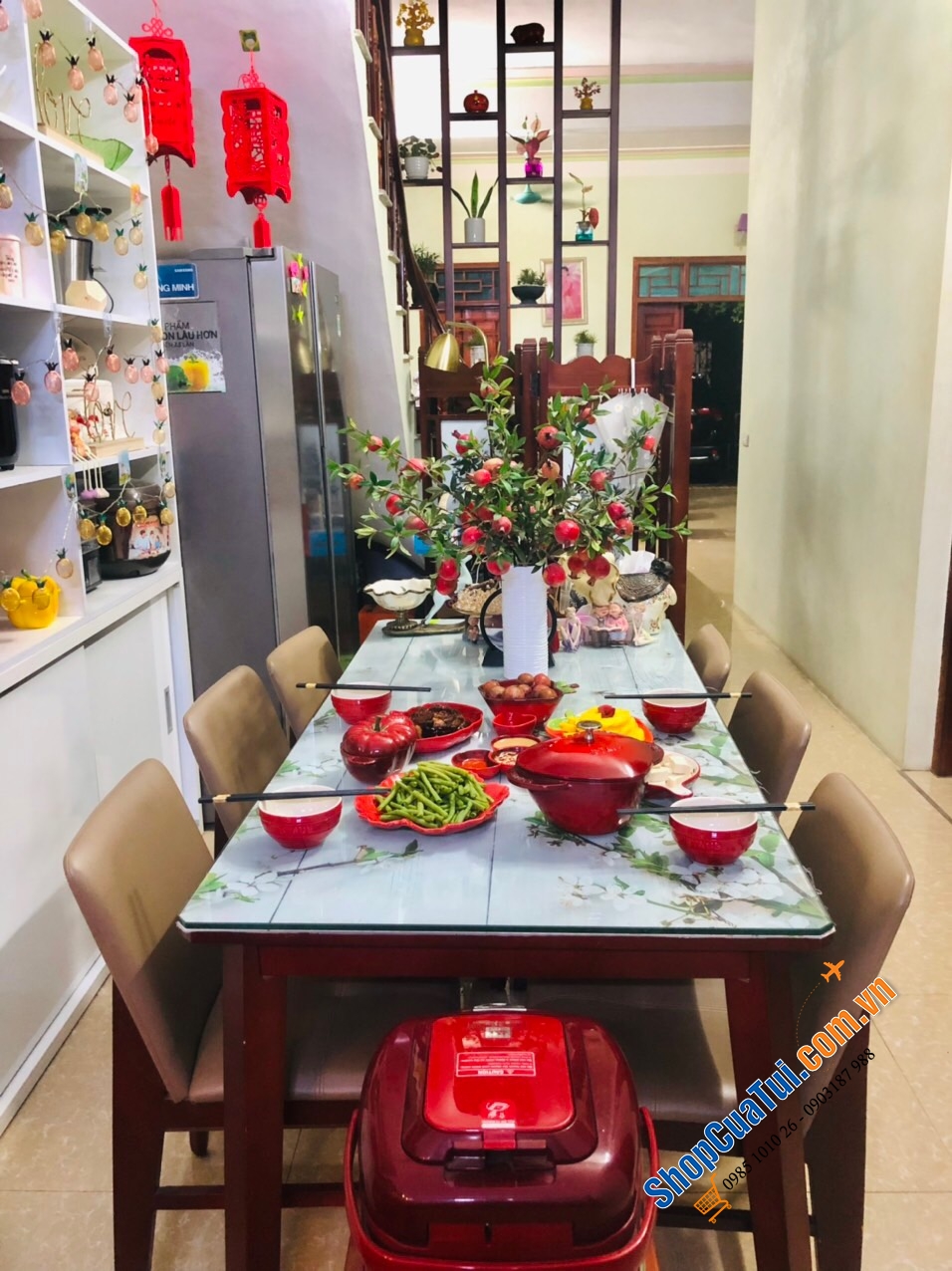 SET 4 BÁT ĂN CƠM 12CM STAUB MÀU ĐỎ CHERY & GHI - KÈM HỘP CHÍNH HÃNG - BỘ 4 BÁT STAUB 12CM 0,4L