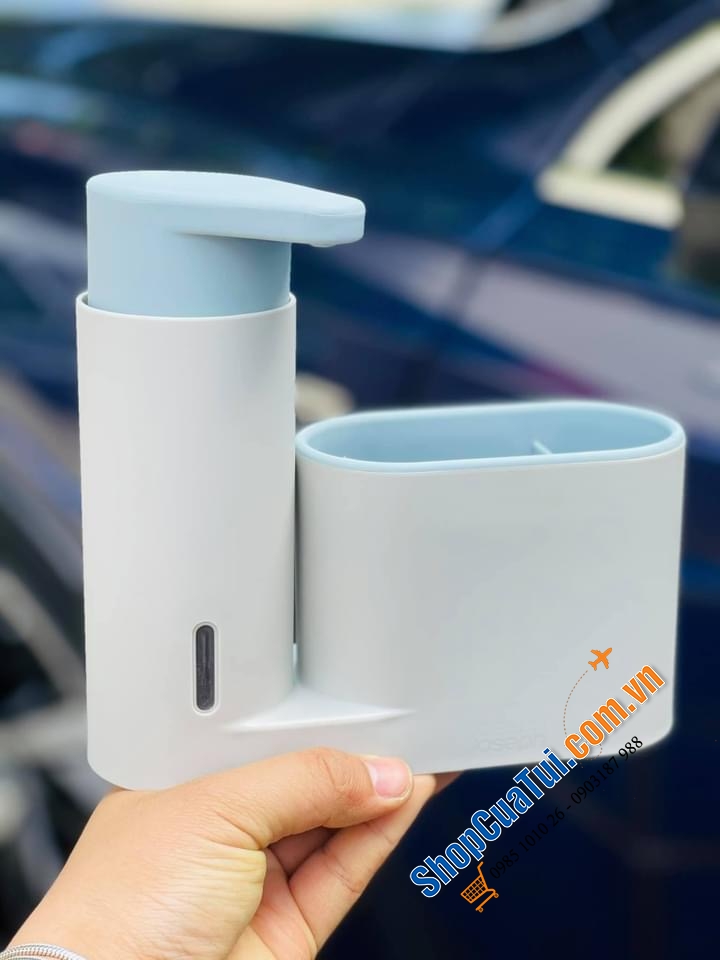SET BÌNH ĐỂ CHẬU BẾP JOSEPH JOSEPH SINKBASE XANH DA TRỜI - TRẮNG.