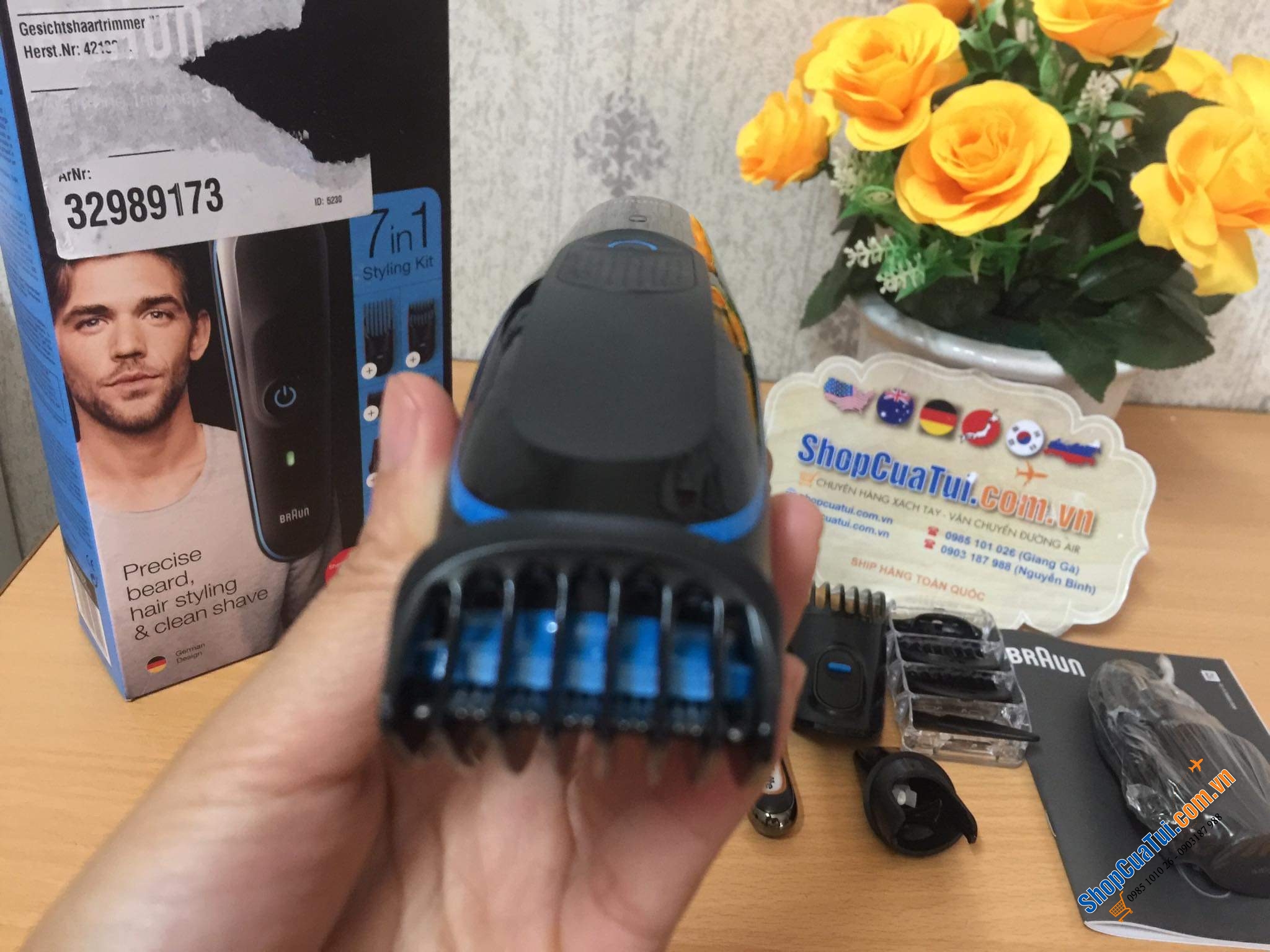 Tông đơ cắt tóc, cạo râu Braun MGK3245 - 7 in 1