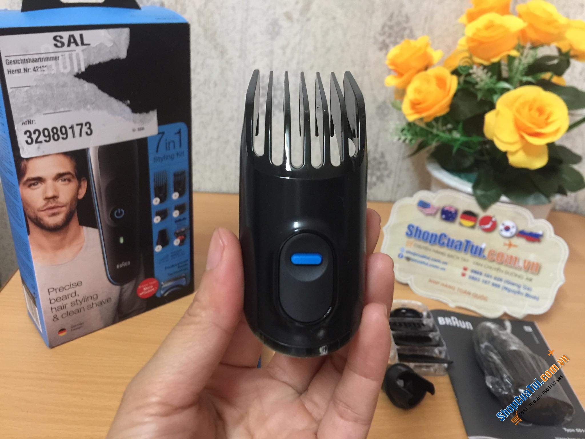 Tông đơ cắt tóc, cạo râu Braun MGK3245 - 7 in 1