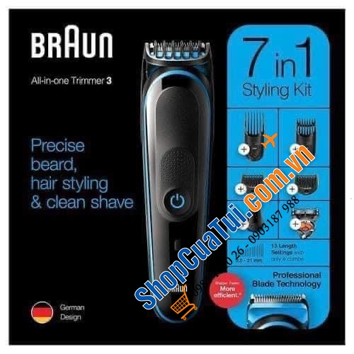 Tông đơ cắt tóc, cạo râu Braun MGK3245 - 7 in 1