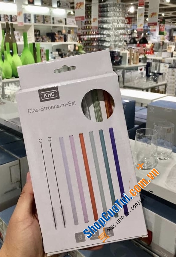 ỐNG HÚT THUỶ TINH NỘI ĐỊA ĐỨC KHG ĐA SẮC.