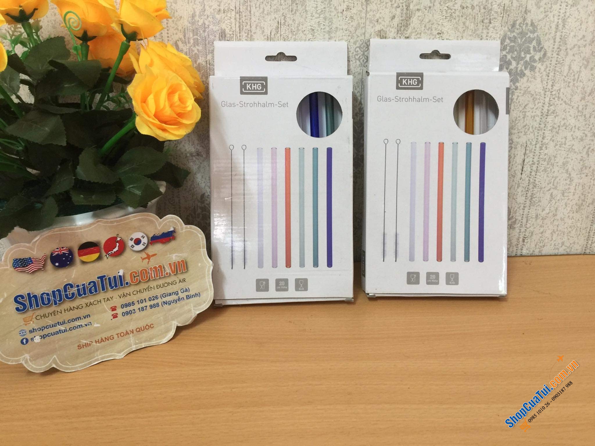 ỐNG HÚT THUỶ TINH NỘI ĐỊA ĐỨC KHG ĐA SẮC.