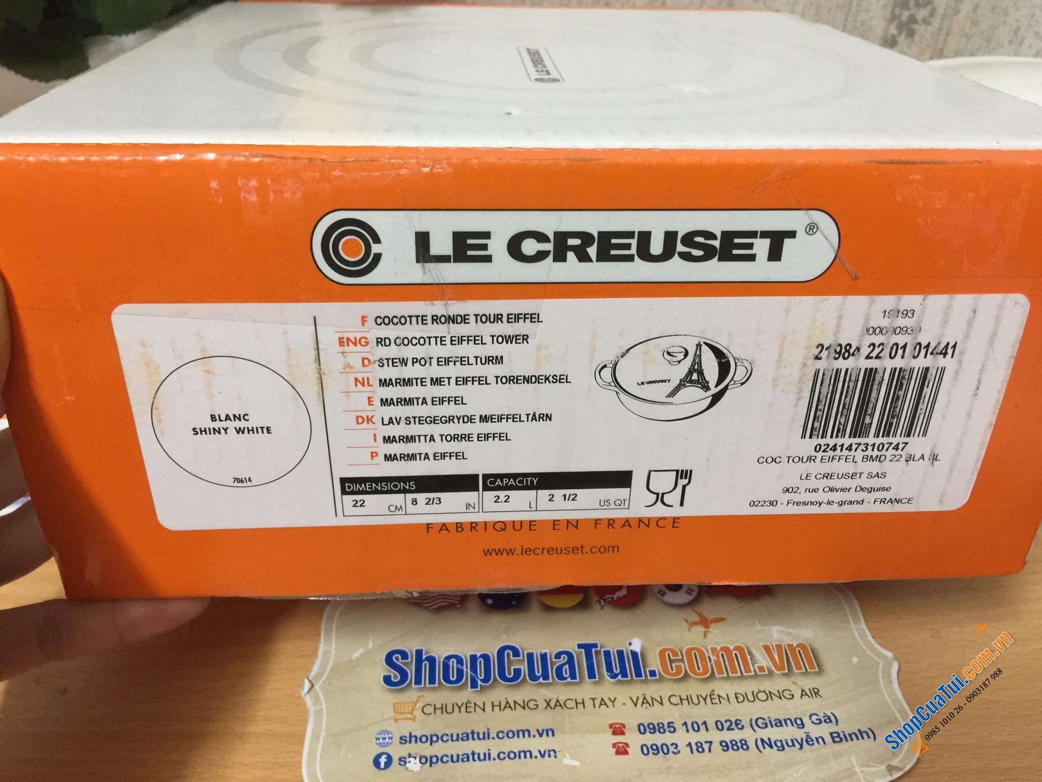 NỒI Le Creuset 22 cm bản limited in hình tháp MÀU ĐỎ - Nồi tháp Eiffel hãng chỉ sản xuất duy nhất 1 lần và không ra nữa