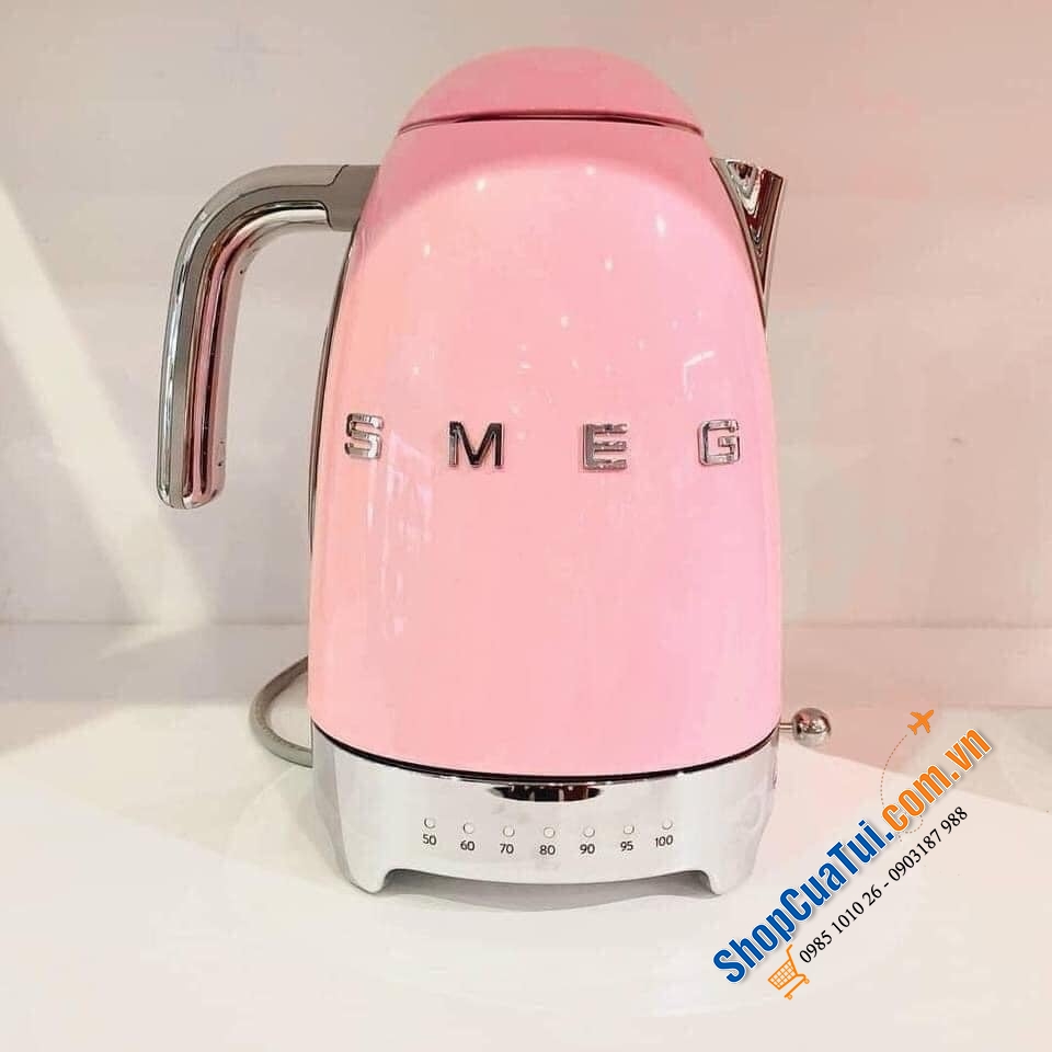 Ấm siêu tốc SMEG có điều chỉnh nhiệt độ màu xanh PASTELLGRÜN siêu đẳng cấp KLF04PGEU.
