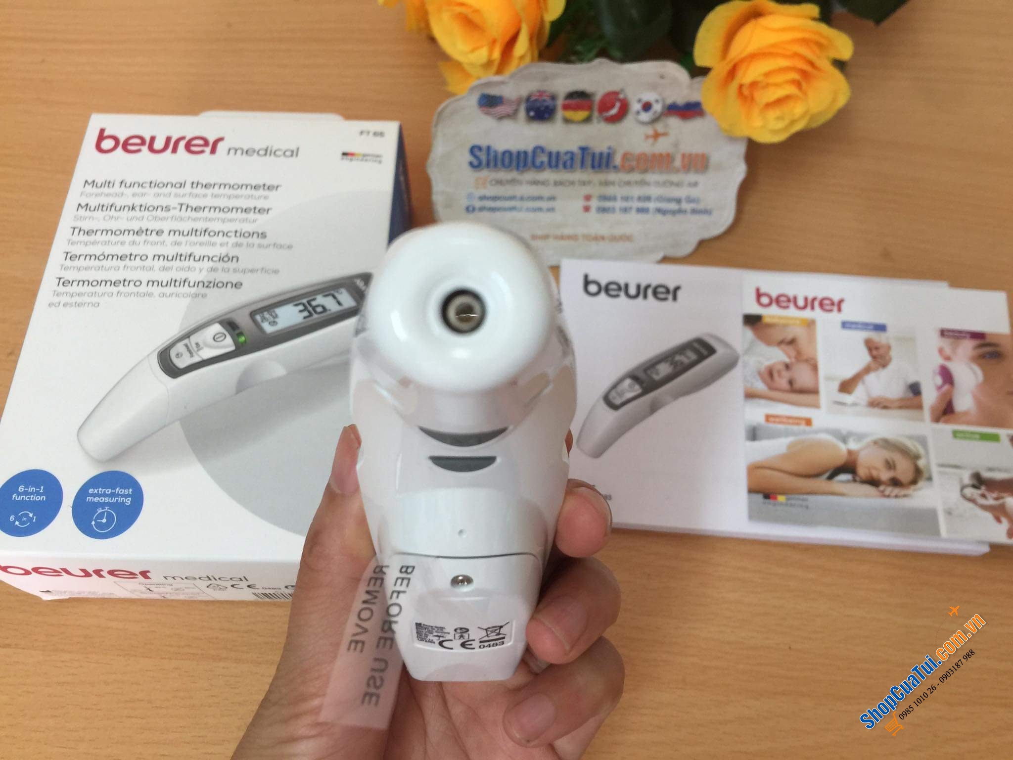 Nhiệt kế hồng ngoại đo tai + trán Beurer FT65