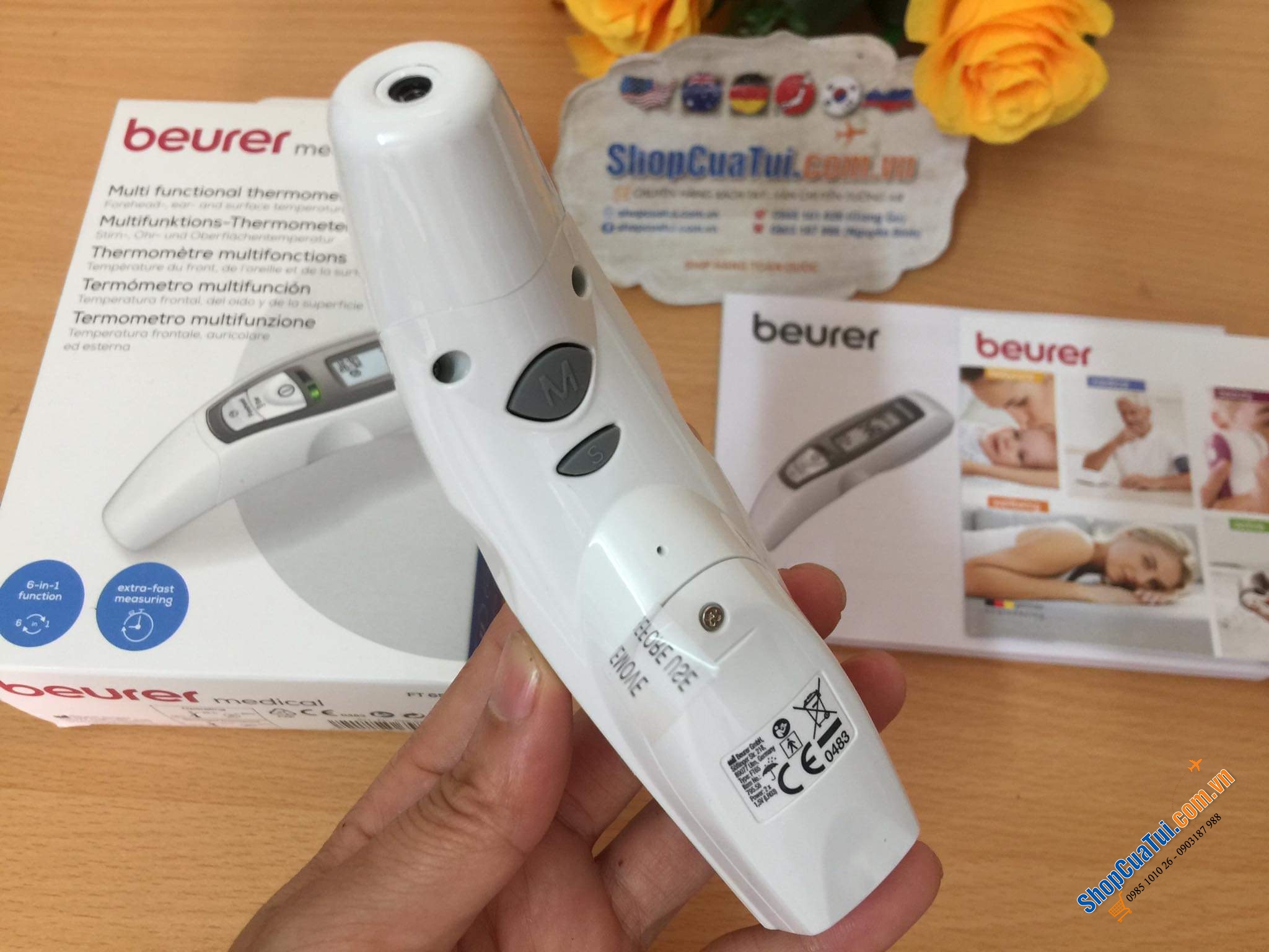 Nhiệt kế hồng ngoại đo tai + trán Beurer FT65