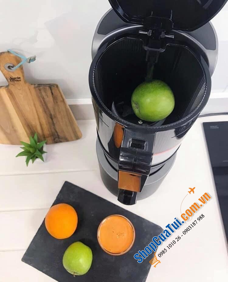 Máy ép chậm HUROM H200 - không cần cắt nhỏ, không cần cho hoa quả vào từ từ - Đỉnh cao trong làng máy ép