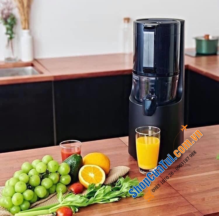 Máy ép chậm HUROM H200 - không cần cắt nhỏ, không cần cho hoa quả vào từ từ - Đỉnh cao trong làng máy ép