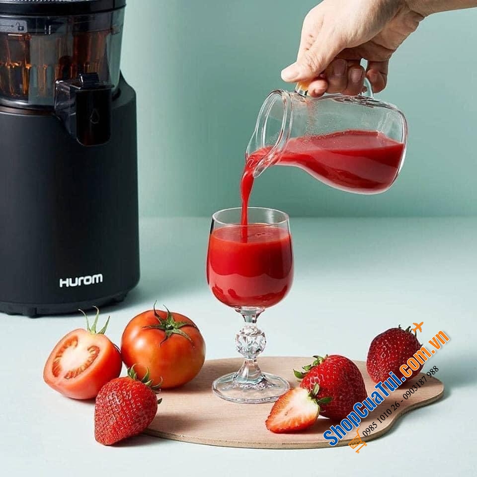 Máy ép chậm HUROM H200 - không cần cắt nhỏ, không cần cho hoa quả vào từ từ - Đỉnh cao trong làng máy ép