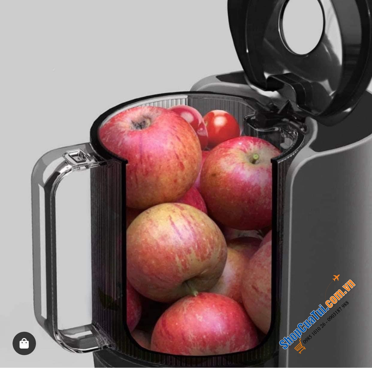 Máy ép chậm HUROM H200 - không cần cắt nhỏ, không cần cho hoa quả vào từ từ - Đỉnh cao trong làng máy ép
