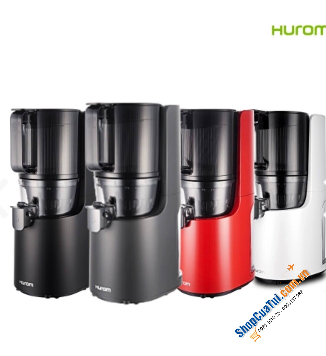 Máy ép chậm HUROM H200 - không cần cắt nhỏ, không cần cho hoa quả vào từ từ - Đỉnh cao trong làng máy ép