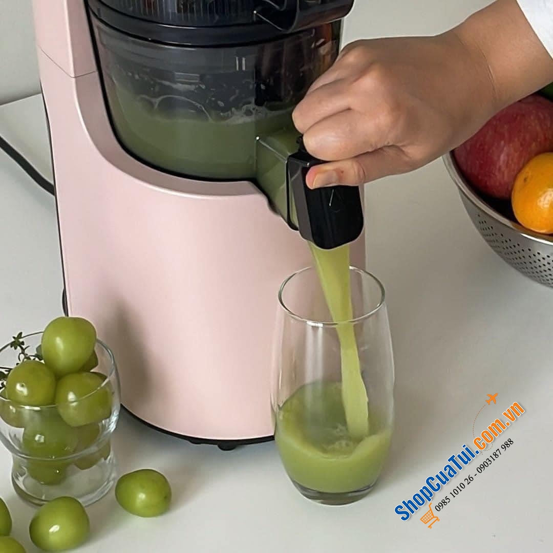 Máy ép chậm HUROM H200 - không cần cắt nhỏ, không cần cho hoa quả vào từ từ - Đỉnh cao trong làng máy ép