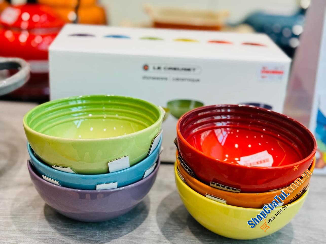 SET 6 BÁT ĂN CƠM CẦU VỒNG LE CREUSET 12 CM