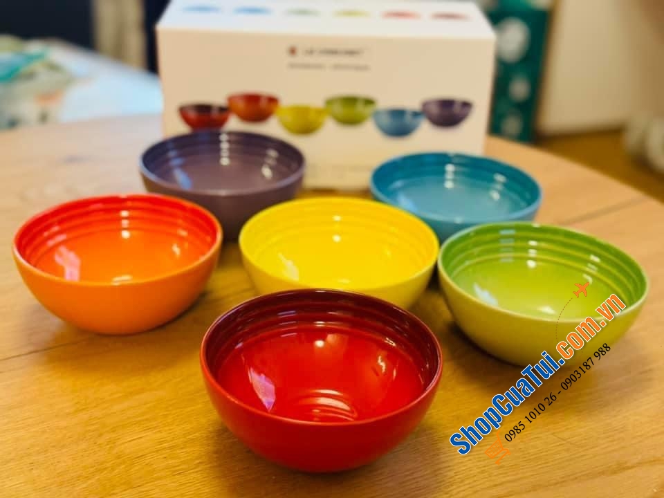 SET 6 BÁT ĂN CƠM CẦU VỒNG LE CREUSET 12 CM