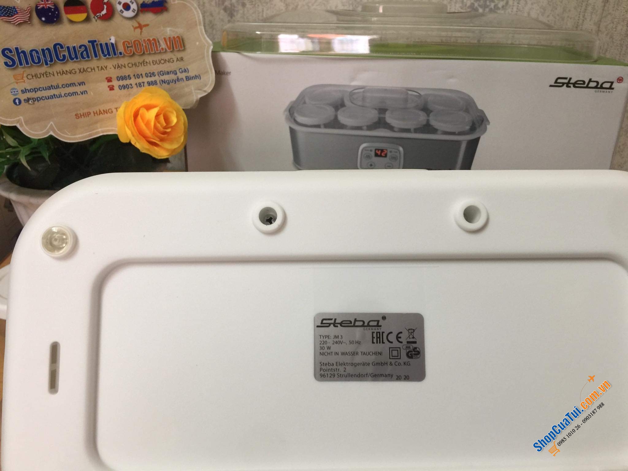 Máy làm sữa chua Steba JM3 - Model mới nhất siêu đẹp, siêu xinh với tính năng hẹn giờ và bảo vệ quá nhiệt, vô cùng đơn giản để có sữa chua chuẩn ngon, an toàn.