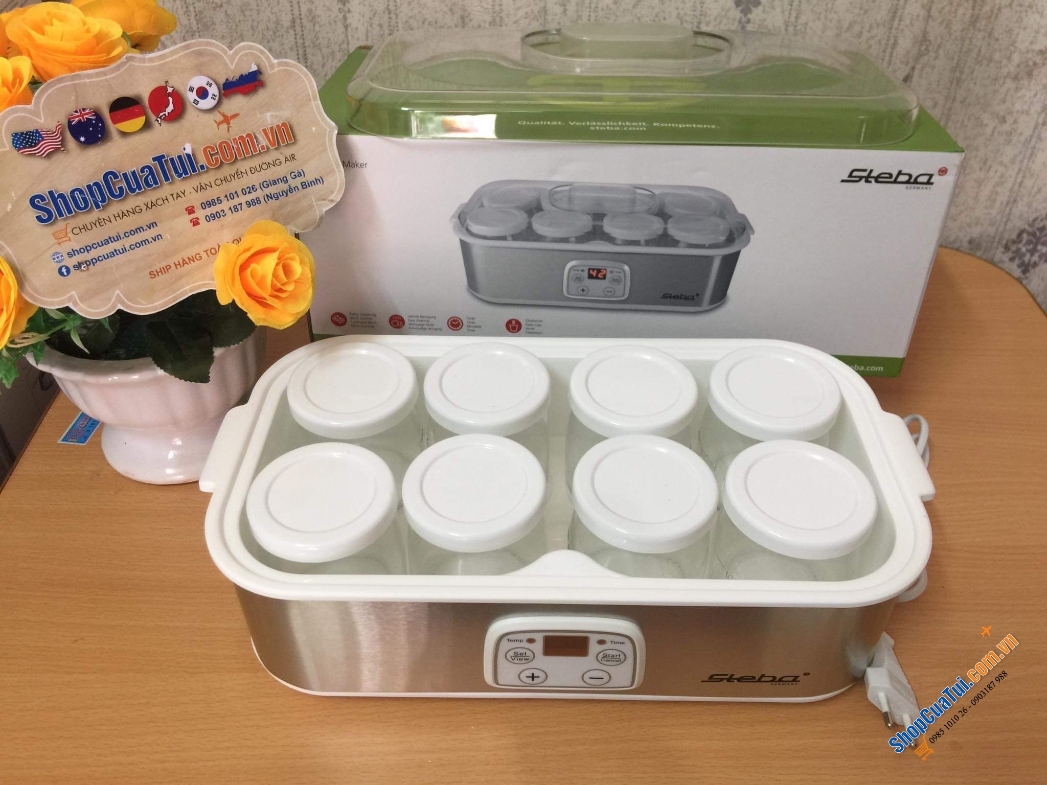 Máy làm sữa chua Steba JM3 - Model mới nhất siêu đẹp, siêu xinh với tính năng hẹn giờ và bảo vệ quá nhiệt, vô cùng đơn giản để có sữa chua chuẩn ngon, an toàn.