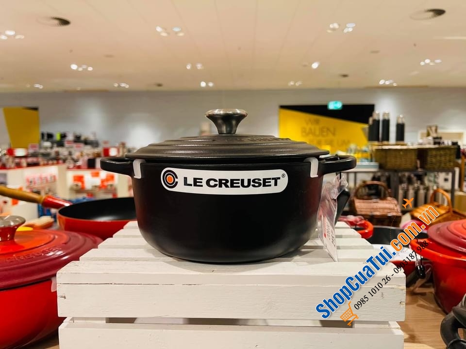 NỒI Le Creuset 18 cm MÀU ĐEN - 1,8 L - Made in France.